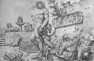 Garden Of The Casa Galli — Maerten Van Heemskerck