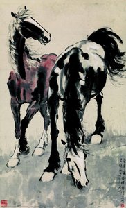 Two Horses — Xu Beihong