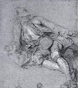 Study For Picnic After The Hunt — Nicolas Lancret