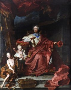 Portrait D'emmanuel Théodose De La Tour D'auvergne (1643 1715), Cardinal De Bouillon Portrait Du Cardinal De Bouillon Ouvrant La Porte Sainte L'an Du Jubilée Séculaire 1700 (titre Factice) — Hyacinthe Rigaud
