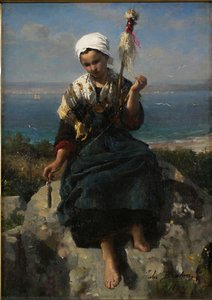 The Flax Spinner — Jules Breton