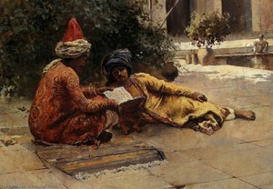 Two Arabs Reading — Edwin Lord Weeks