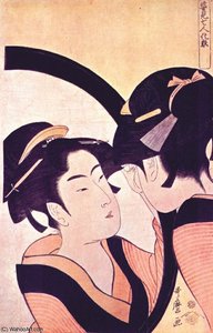 Beauty At Toilet — Kitagawa Utamaro