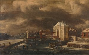 The Heiligewegspoort, Amsterdam, In Winter, Jan Van Kessel (1641-1680), 1660 - 1680 — Jan Van Kessel