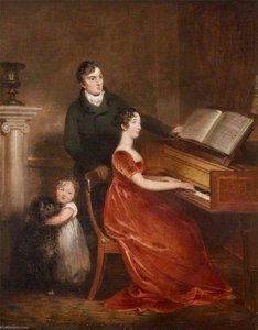 Sir Thomas Dyke Acland (1787–1871), 10th Bt, Mp, His Wife Lydia Elizabeth Hoare (1786–1856), And Their Son, Later Sir Thomas Dyke Acland (1809–1898), 11th Bt — Henry Singleton