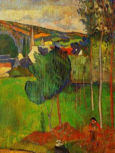 Ansicht Von Pont-aven Aus Lezaven — Eugène Henri Paul Gauguin