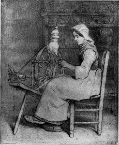 Der Spinner — Jean-françois Millet