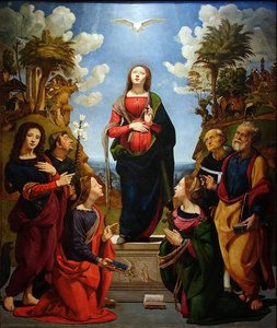 The Immaculate Conception With Saints — პიერო დი კოსიმო (პიერო დი ლორენცო)