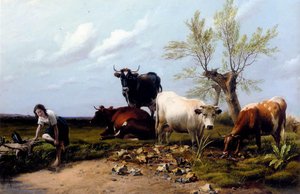 The Rustic Foot Bath — Thomas Sidney Cooper