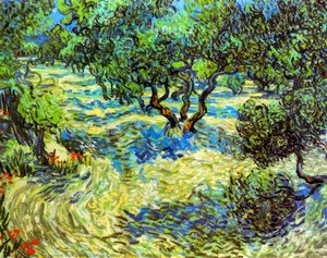 Oliventræer: Lys Blå Himmel — Vincent Willem Van Gogh