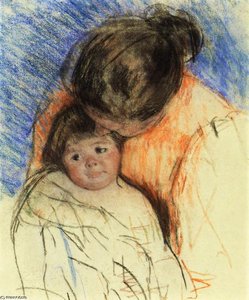 Skizze Einer Mutter, Die Auf Thomas Hinabblickt — Mary Stevenson Cassatt