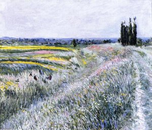 La Pianura Di Gennevilliers, Gruppo Di Pioppi — Gustave Caillebotte