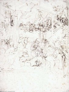 Gestaltung Zur Verehrung Der Weisen — Leonardo Da Vinci