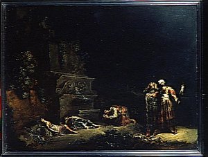 La Decouverte Des Corps De Pyrame Et De Thisbe — Леонарт Брамер