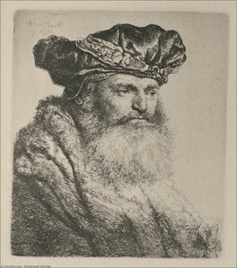 An Old Man, Wearing a Rich Velvet Cap - En äldre man med en rik sammetsmössa