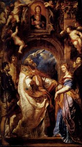 Saint Gregory With Saints Domitilla, Maurus, And Papianus — Peter Paul Rubens