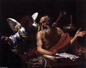 St Jerome And The Angel — Simon Vouet