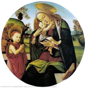 Vergine E Bambino Con Il Battista Infantile — Sandro Botticelli
