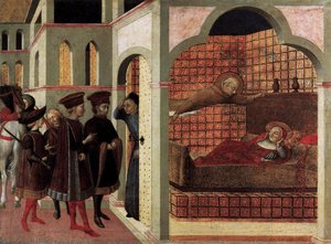 La Aparición Del Beato Raniero De Borgo San Sepolcro A Un Cardenal En Sueños — Sassetta