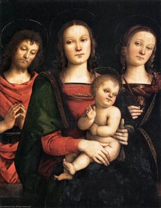 Virgin And Child Between Sts John The Baptist And Catherine — Le Pérugin