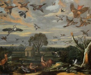 Landscape With Birds And A Duck Decoy — Francis Barlow
