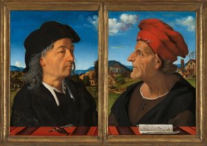 Portraits Of Giuliano And Francesco Giamberti Da Sangallo, Piero Di Cosimo, 1482 - 1485 — Piero Di Cosimo (piero Di Lorenzo)