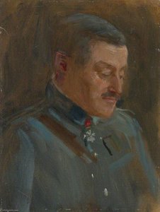 General Henri Mordacq (1868–1943), Military Secretary To President Poincaré (preparatory Study For 'the Supreme War Council In Session At Versailles On 3rd July 1918') — Herbert Arnould Olivier