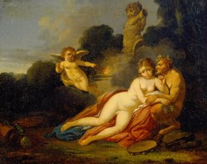Nymphe, Satyre Et Amour — Jean Baptiste Mallet