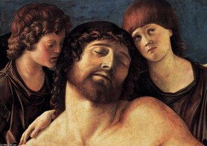 Il Cristo Morto Sostenuto Da Due Angeli (dettaglio) — Giovanni Bellini