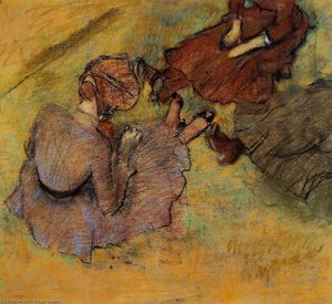 Женщина, Сидящая На Траве — Hilaire-germain-edgar Degas
