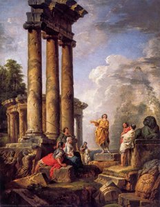 Ruins With St Paul Preaching — Giovanni Paolo Panini