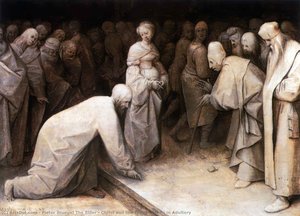 Cristo E La Donna Catturata Nell'adulterio — Pieter Bruegel Il Vecchio