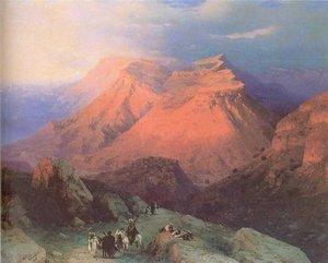 Pueblo De Montaña Gunib En Daguestán. Vista Desde El Este. — Iván Aivazovski