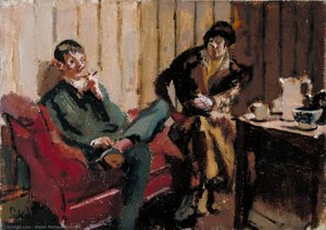 The Little Tea Party: Nina Hamnett And Roald Kristian — Walter Richard Sickert
