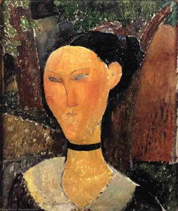Frau Mit Samtband (das Schwarze Band) — Amedeo Modigliani