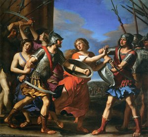 Hersilia Separating Romulus And Tatius — Guercino