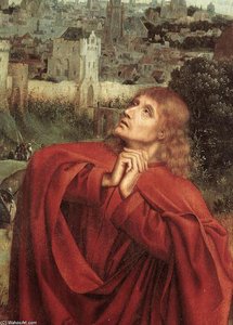 Christ On The Cross With Donors (detail) — Quentin Massys