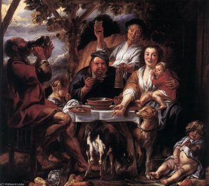 Eating Man — Jacob Jordaens