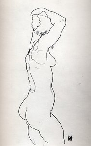 Figura Nuota Seduta Di Sinistra — Egon Schiele