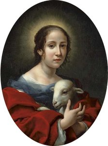 The Artist's Wife, Teresa Bucherelli, As Saint Agnes — Carlo Dolci