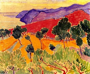 Paysage Par La Mer : La Côte D'azur Près D'agay — André Derain