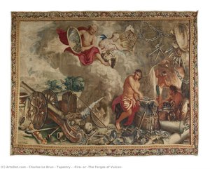 Tapestry - “fire” Or “the Forges Of Vulcan” — Charles Le Brun