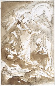 Christ, Carrying His Cross Appears To Saint Ignatius Of Loyola — Domenico Piola