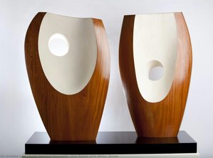 Two Forms With White (greek) — Barbara Hepworth