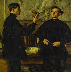 Portrait Of Korin Brothers — Mikhail Nesterov