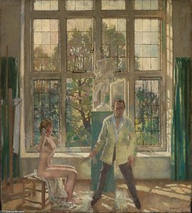 Selfportrait with model (also known as Summer Afternoon)