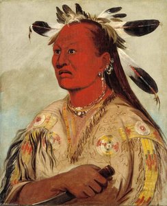 Stán Au Pat, Mano Sangrienta, Jefe De La Tribu — George Catlin
