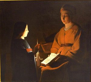 L'educazione Della Vergine — Georges De La Tour