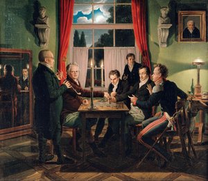 The Painting Hans Christian Genelli,aloys Hirt,gustav Adolf Von Ingenheim,friedrich Bury,count Friedrich Wilhe