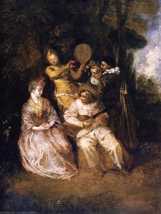 The Italian Serenade — Jean-antoine Watteau